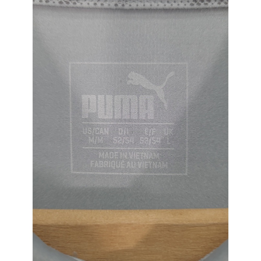 Puma Golf Polo DryCell Gray Short Sleeve Stretch Golf Shirt Mens Size Medium - Picture 8 of 15